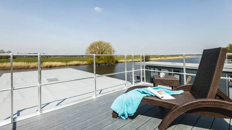Bootsmann Dachterrasse-Hausboot Foto Bootsmann Bootsmann Dachterrasse-Hausboot