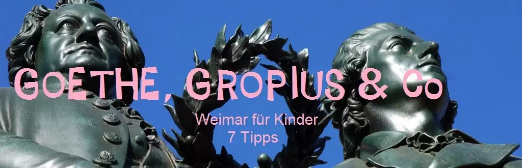 Es gibt viele Ideen für Kids in Weimar- von der Spurensuche mit bauhaus-bag outdoor über eine Expedition mit Flemar, der Fledermaus in der Parkhöhle bis zu spannenden Führungen in den Gemächern von Goethe via Audio-Guides.