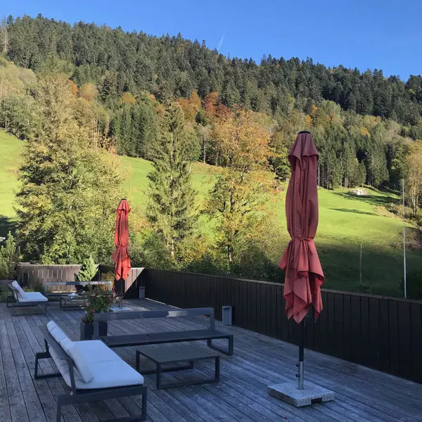 Das Graseck in Garmisch -Partenkirchen - Terrasse mit Ausblick
