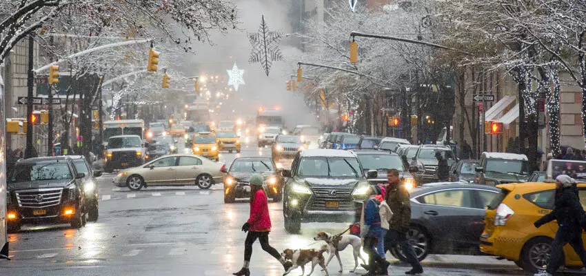 Madison Avenue im Winter