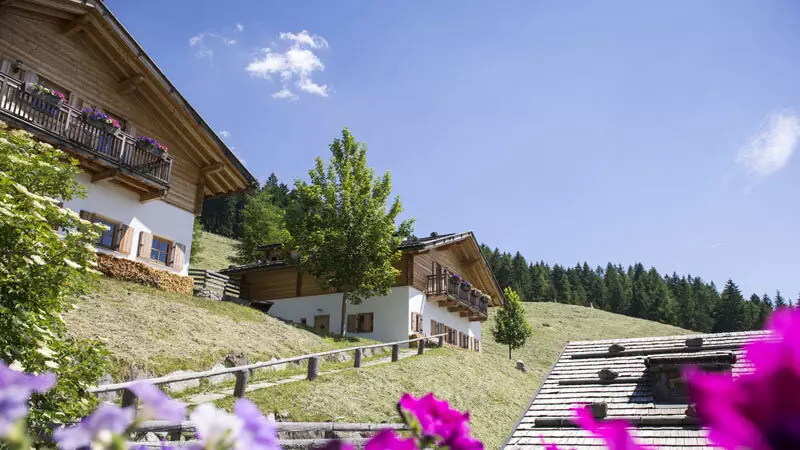 Taser Alm Aussenansicht - Familenhotels Südtirol
