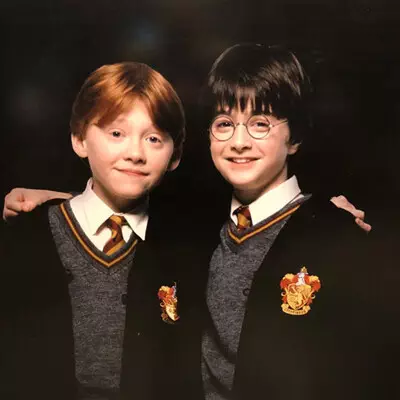 Plakat von Harry Potter und Ron auf der Warner Bros. Studio Tour