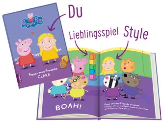Framily Blick ins Buch Peppa Pig personalisiert!